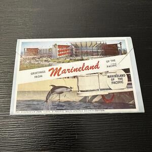 Vintage Marineland Of The Pacific Postcard Foldout Unused